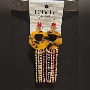 Tortoiseshell and Multicolor Dangle Earrings